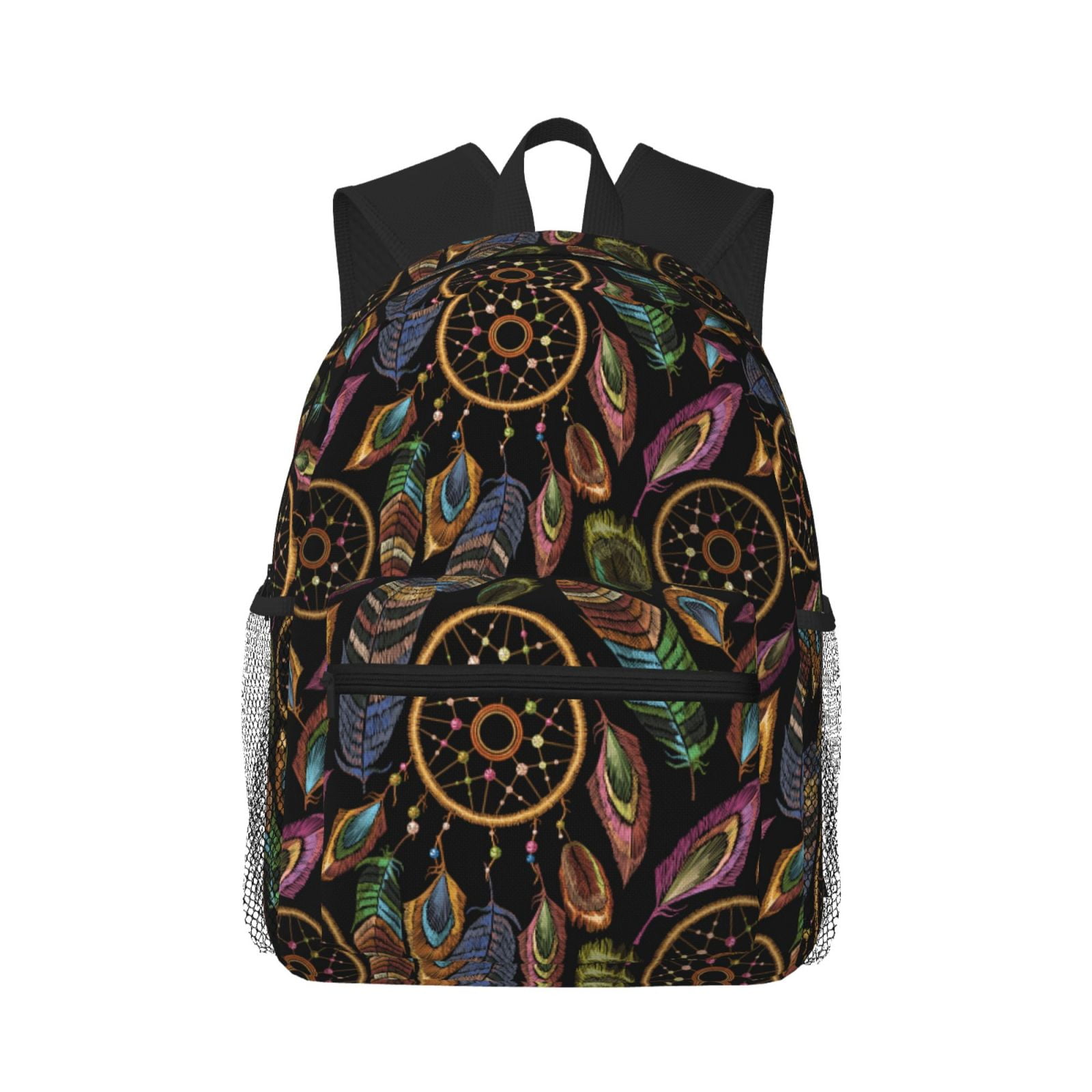 Fuzoiu Decorative Feathers Print School Backpack for Teens,Large ...