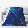 thumbnail image 1 of Fuzoiu Deep Sea Glowing Fishes Print Ultra-Soft Micro Fleece Blanket,All Seasons Flannel Throw, Lightweight Blanket for Bed, Sofa, Couch, Movie Night, Camping, and Travel-60"x50", 1 of 7