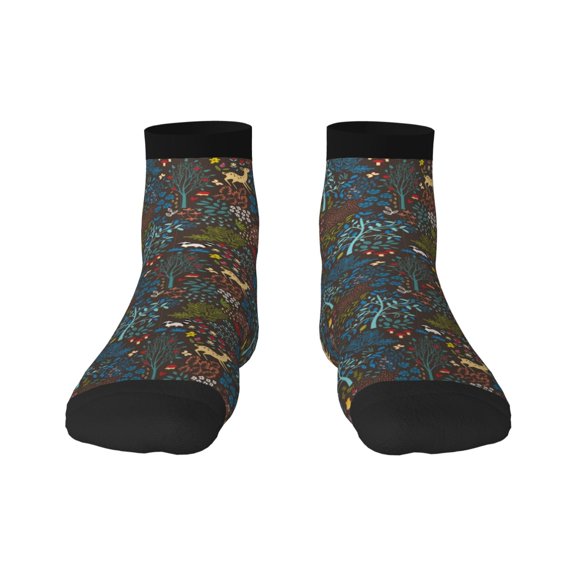 Fuzoiu Deers In The Forest 1 Print Adult Socks, Crew Moisture-wicking Socks, Unisex Cushion Crew Socks,Casual Sports Ankle Socks