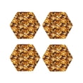 thumbnail image 1 of Fuzoiu Desert Camouflage Print Leather Coasters Set,Drink Coasters Set of 4,for Tabletop Protection, Durable PVC Coasters,Home Décor and Housewarming Gift-Hexagon, 1 of 6