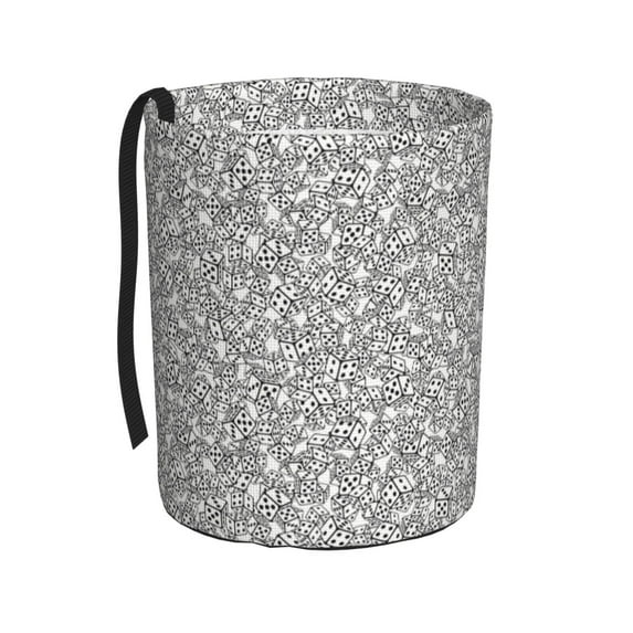 Fuzoiu Dice Cubes Print Car Trash Can,Leakproof Car Trash Can,Hanging Garbage Bin,Vehicle Trash Can, Suitable for Sedans, SUVs, MPVs & Trucks