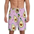 thumbnail image 1 of Fuzoiu Different Avocados Print Pajama Shorts for Men, Men's Pajama Bottoms,Mens Lounge Sleepwear,Pajama Pants with Pocket-3X-Large, 1 of 6