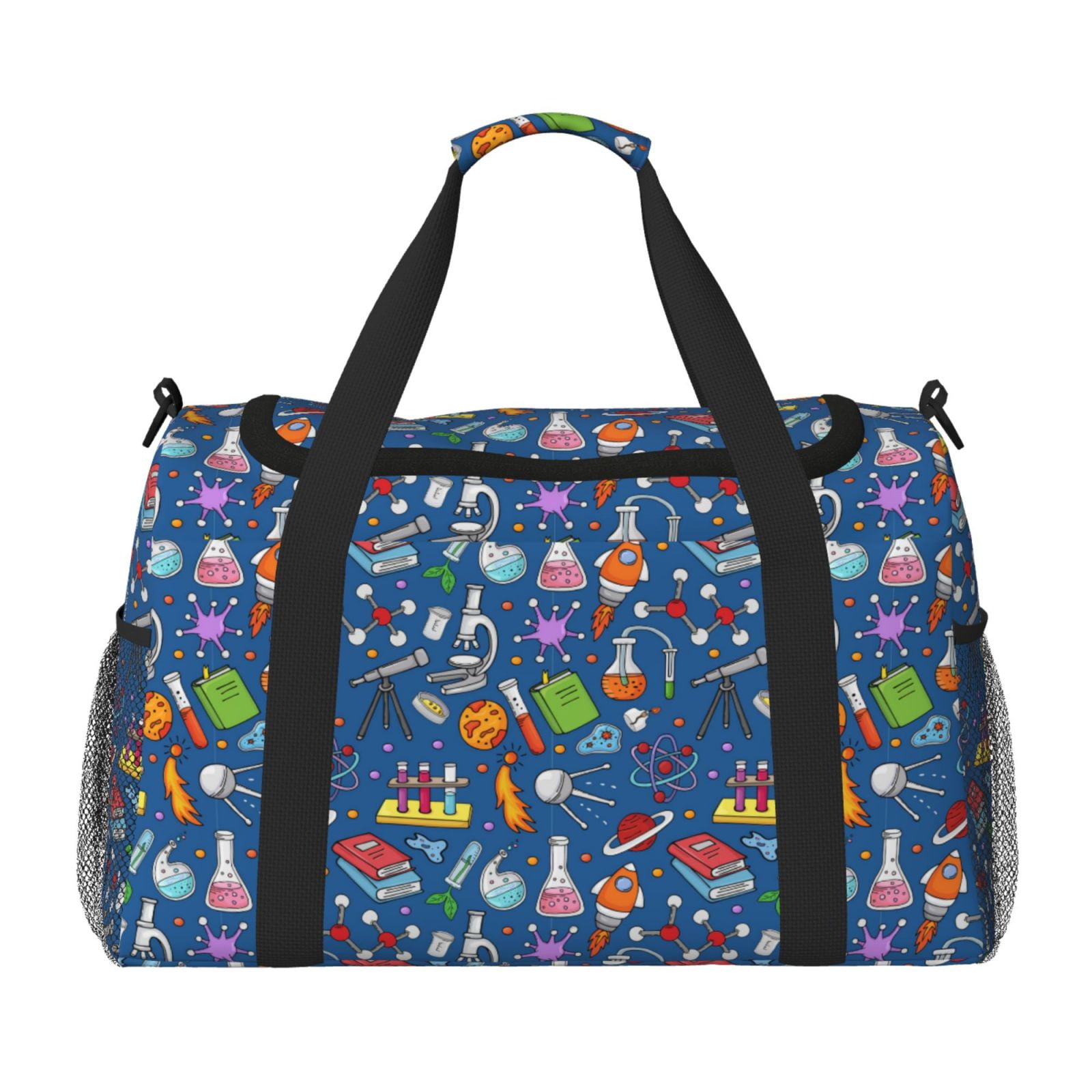 Fuzoiu Different Chemical Things Print Travel Duffle Bag,Carry On Tote Bags,Duffel Bag,Sport Gym Bag, Hospital Bag for Labor and Delivery, Overnight Bag,Luggage Bag