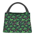 thumbnail image 1 of Fuzoiu Dino Christmas Party Print Portable Insulation Lunch Bag,Large Lunch Box,Container Reusable Leakproof Tote for Work, Travel, and Outdoor Activities, 1 of 6