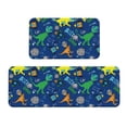 thumbnail image 1 of Fuzoiu Dinosaur In Space Print Kitchen Floor Mat 2 Sets,Kitchen Rugs and Mats,,Non Skid Waterproof Kitchen Floor Mat for Kitchen,Home Office,Sink,Laundry, 1 of 6