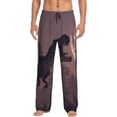 thumbnail image 1 of Fuzoiu Dinosaur Moonlit Forest Print Men's Pajama Pants,Lounge Pants for Men,Lounge PJ Bottoms,Sleepwear Pants with Drawstring Pockets -Medium, 1 of 6