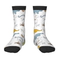 thumbnail image 1 of Fuzoiu Dinosaur Print Kids Socks For Boys Girls,Grip Crew Socks with Non Slip,Lightweight Stretch Crew Socks,Toddlers Crew Boot Socks, 1 of 5