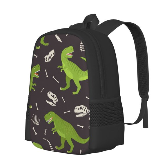 Fuzoiu Dinosaur Skeleton Print Large Capacity Backpack,Travel Backpack,Laptop Bag,College School Rucksack Bag,for School, Travel & Outdoor Activities