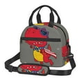thumbnail image 1 of Fuzoiu Dinosaur Super Hero Cartoon Print Insulated Lunch Bag for Women Men Large Reusable Lunch Box Adult Leakproof Portable Cooler Tote Bags for Work Picnic, 1 of 7