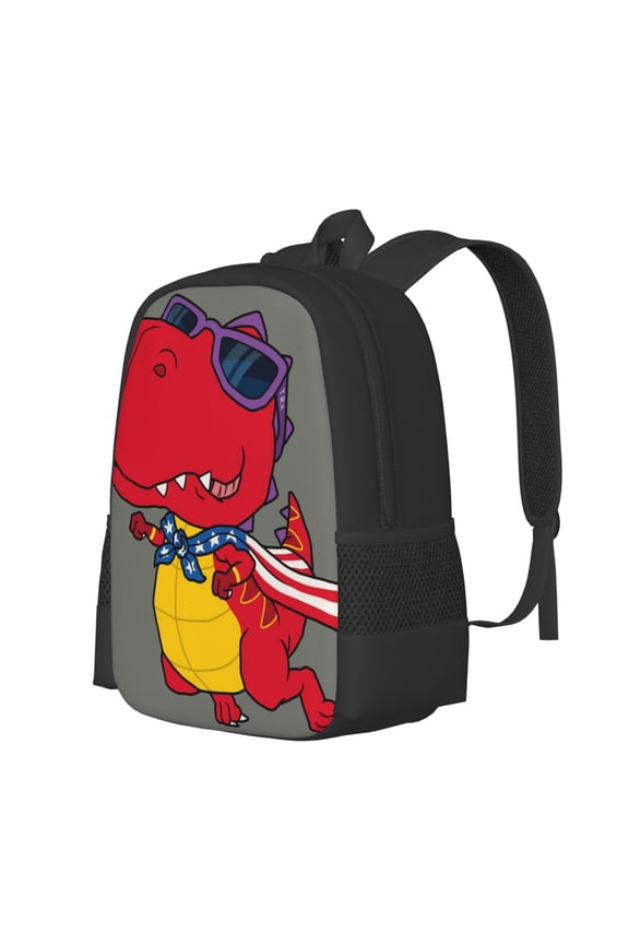 Dinosaur Super Hero Cartoon Print Large Capacity Backpack,Travel Backpack,Laptop Bag,College School Rucksack Bag,for School, Travel & Outdoor Activities