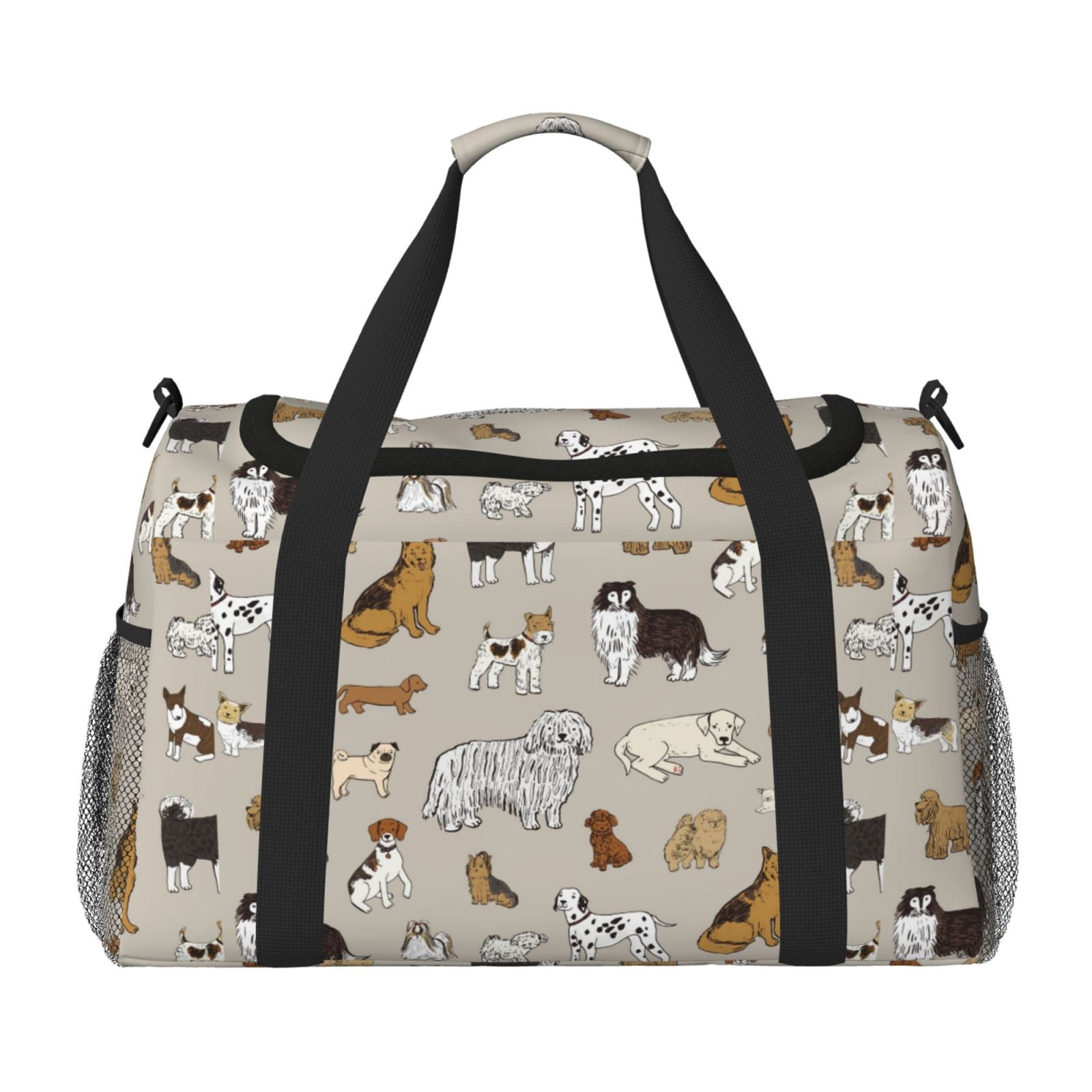 Fuzoiu Dog Animal Print Travel Duffle Bag,Carry On Tote Bags,Duffel Bag,Sport Gym Bag, Hospital Bag for Labor and Delivery, Overnight Bag,Luggage Bag