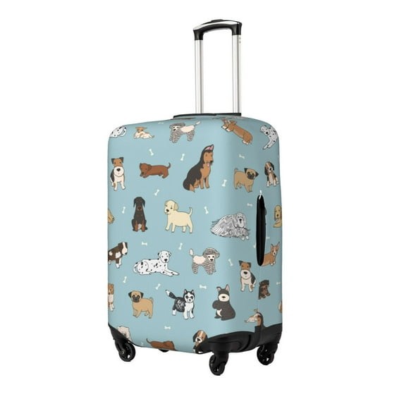 Fuzoiu Dog Pets Print Suitcase Cover,Washable Luggage Covers for Suitcase,Elastic Luggage Protector Cover,Scratch Resistant Travel Suitcase Covers-Medium