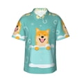 thumbnail image 1 of Fuzoiu Dogs Loves Bath Print Hawaiian Shirt for Men, Summer Beach Casual Short Sleeve Button Down Shirts, Men’s Beach Summer Shirts with Pocket,X-Large, 1 of 7