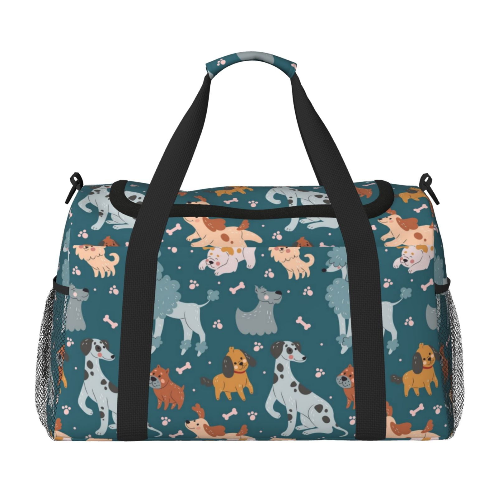 Fuzoiu Dogs Print Travel Duffle Bag,Carry On Tote Bags,Duffel Bag,Sport Gym Bag, Hospital Bag for Labor and Delivery, Overnight Bag,Luggage Bag