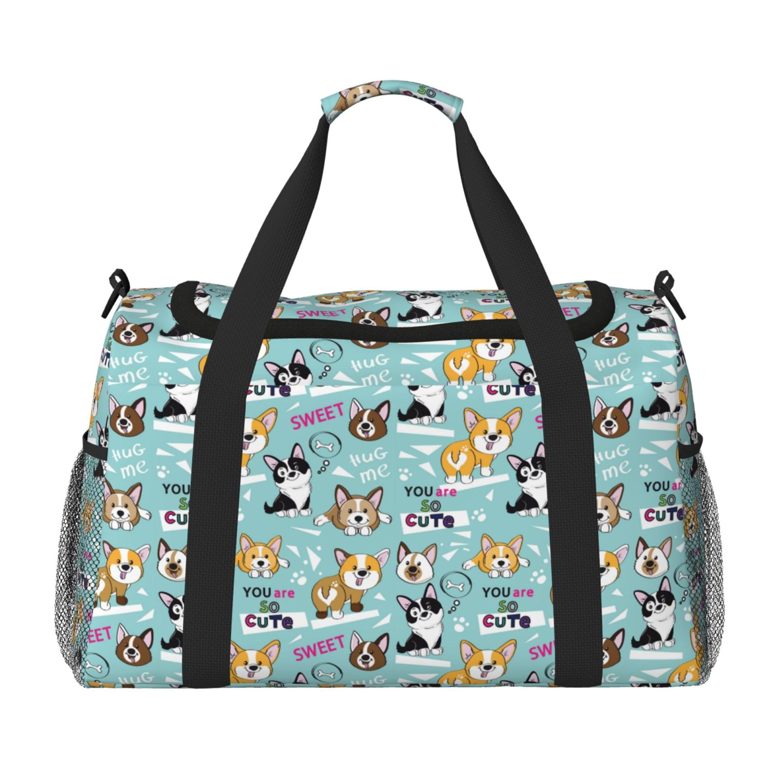 Fuzoiu Dogs Print Travel Duffle Bag,Carry On Tote Bags,Duffel Bag,Sport Gym Bag, Hospital Bag for Labor and Delivery, Overnight Bag,Luggage Bag