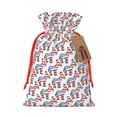 thumbnail image 1 of Fuzoiu Donkey Print Christmas Gift Bag,Burlap Gift Bag with Drawstring Closure & Hang Tag,Perfect for Holidays, Birthdays, and Special Occasions-Small, 1 of 7