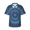 thumbnail image 1 of Fuzoiu Dot Painting Print Hawaiian Shirt for Men, Summer Beach Casual Short Sleeve Button Down Shirts, Men’s Beach Summer Shirts with Pocket,3X-Large, 1 of 7