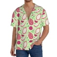 thumbnail image 1 of Fuzoiu Dragon Fruit 1 Print Men's Casual Short,Men's Short Sleeve Shirt,Mens Casual Button Down Shirts,Cuban Collar Summer Shirt for Beach, Vacation, and Outdoor Activities-Medium, 1 of 5