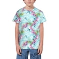 thumbnail image 1 of Fuzoiu Dragonfly Floral Print Youth Short Sleeve T-Shirt,Youth Dry-Fit Active Athletic T-Shirt,Short Sleeve Tops Tees for School, Sports, and Casual Wear, 1 of 6