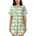 thumbnail image 1 of Fuzoiu Duck Print Women's Short-Sleeved Pajama Set,Lounge Sleepwear Set,Womens Pajama Sets 2 Piece,Button-Up Top and Shorts with Pockets-4X-Large, 1 of 7