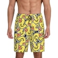 thumbnail image 1 of Fuzoiu Ducks Print Pajama Shorts for Men, Men's Pajama Bottoms,Mens Lounge Sleepwear,Pajama Pants with Pocket-Large, 1 of 6