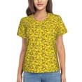 thumbnail image 1 of Fuzoiu Ducky Cartoon Animal Yellow Print Women's Classic V-Neck T-Shirt, Short Sleeve V Neck Tees for Casual Everyday Wear,Casual Fit Tee,Summer Fashion Tops-XX-Large, 1 of 5