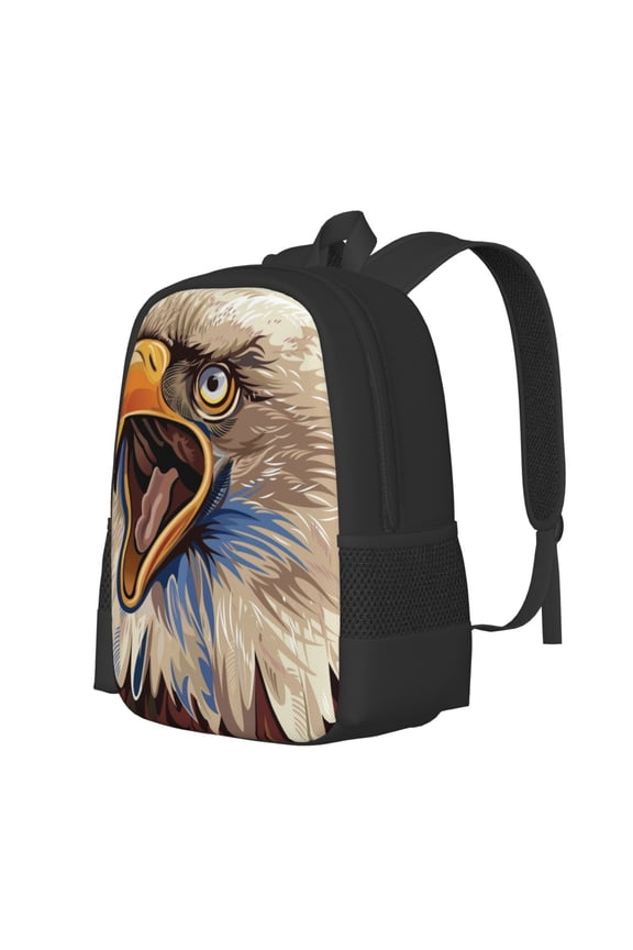 Eagle With USA Flags Print Large Capacity Backpack,Travel Backpack,Laptop Bag,College School Rucksack Bag,for School, Travel & Outdoor Activities