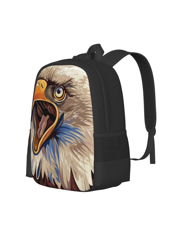 Eagle With USA Flags Print Large Capacity Backpack,Travel Backpack,Laptop Bag,College School Rucksack Bag,for School, Travel & Outdoor Activities