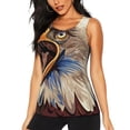 thumbnail image 1 of Fuzoiu Eagle With USA Flags Print Women's Workout Tank Top,Athletic Racerback Sports Tank,Tops Sleeveless Running Loose Fit Yoga Tops,Active Shirts for Yoga, Running, and Gym-XX-Large, 1 of 7