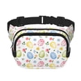 thumbnail image 1 of Fuzoiu Easter Egg3 Print Unisex Square Double Layer Waist Bag,Crossbody Fanny Pack Travel Workout Accessory, 1 of 9