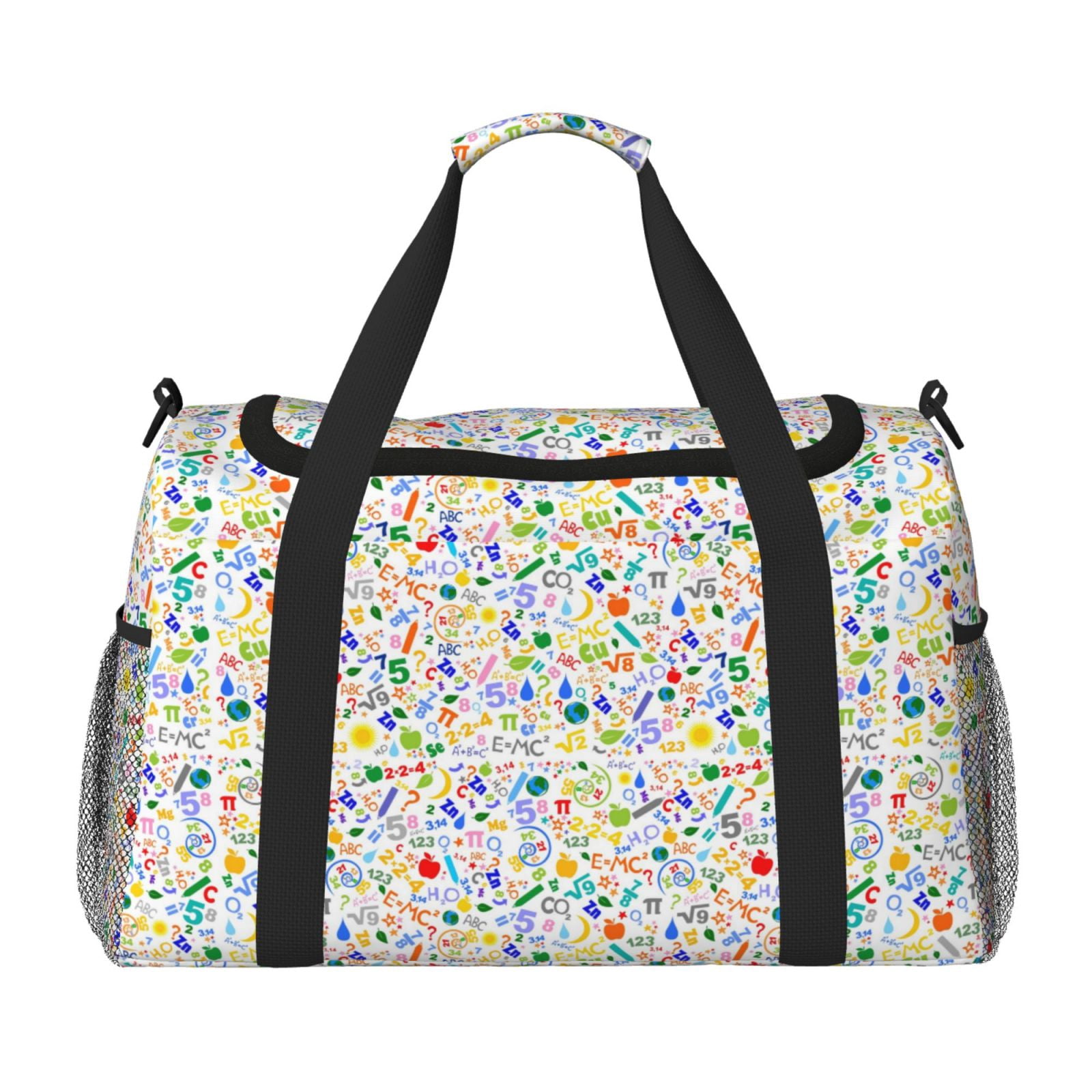 Fuzoiu Education And Science Print Travel Duffle Bag,Carry On Tote Bags,Duffel Bag,Sport Gym Bag, Hospital Bag for Labor and Delivery, Overnight Bag,Luggage Bag