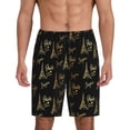 thumbnail image 1 of Fuzoiu Eiffel Tower Print Pajama Shorts for Men, Men's Pajama Bottoms,Mens Lounge Sleepwear,Pajama Pants with Pocket-4X-Large, 1 of 6