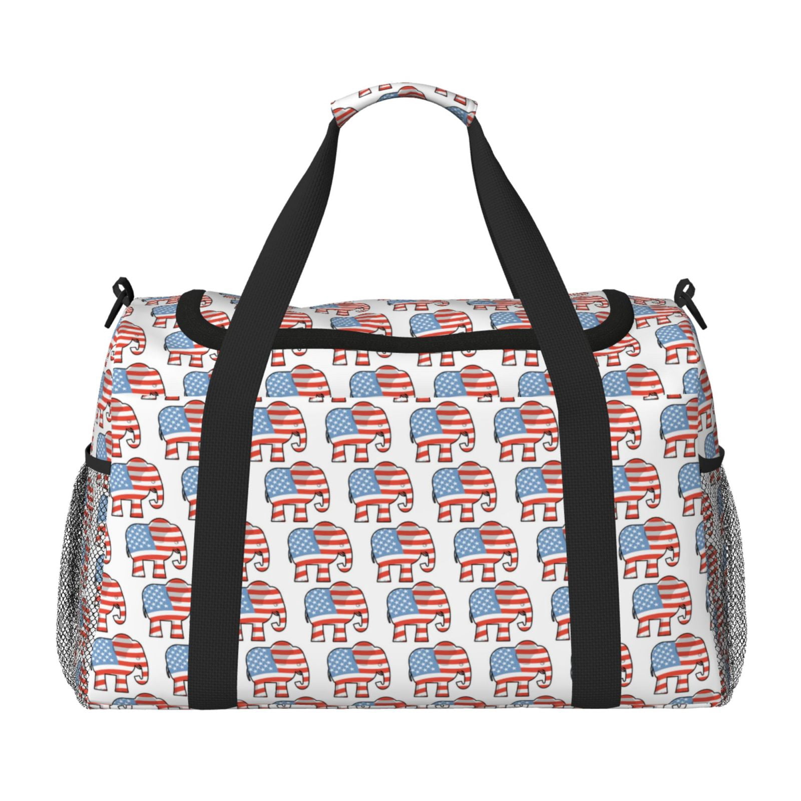 Fuzoiu Elephant Print Travel Duffle Bag,Carry On Tote Bags,Duffel Bag,Sport Gym Bag, Hospital Bag for Labor and Delivery, Overnight Bag,Luggage Bag