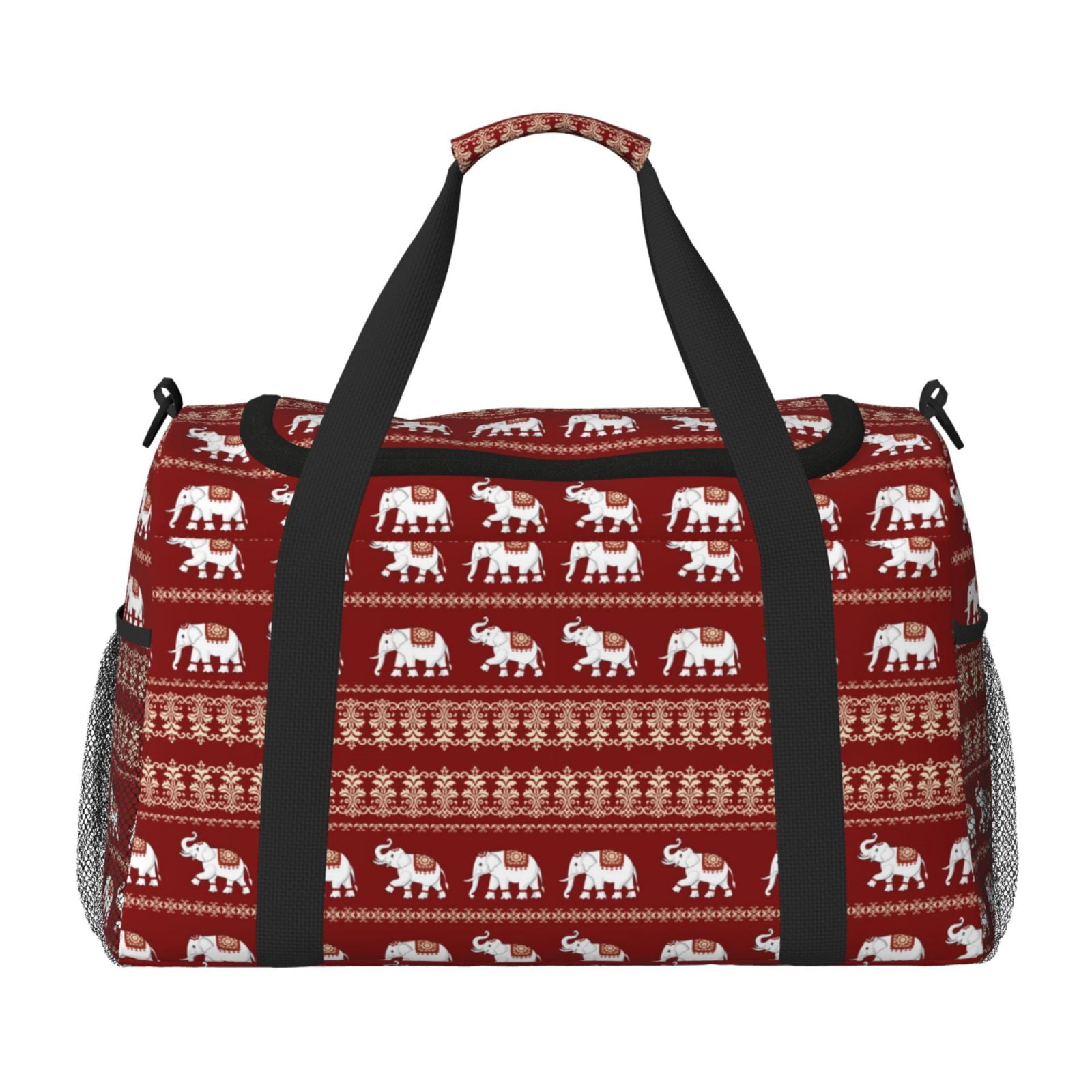 Fuzoiu Elephant Print Travel Duffle Bag,Carry On Tote Bags,Duffel Bag,Sport Gym Bag, Hospital Bag for Labor and Delivery, Overnight Bag,Luggage Bag