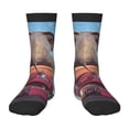 thumbnail image 1 of Fuzoiu Elephant Sits Print Kids Socks For Boys Girls,Grip Crew Socks with Non Slip,Lightweight Stretch Crew Socks,Toddlers Crew Boot Socks, 1 of 5