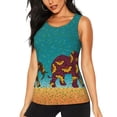 thumbnail image 1 of Fuzoiu Elephants Print Women's Workout Tank Top,Athletic Racerback Sports Tank,Tops Sleeveless Running Loose Fit Yoga Tops,Active Shirts for Yoga, Running, and Gym-Small, 1 of 7