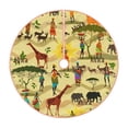 thumbnail image 1 of Fuzoiu Ethnic African Print Christmas Tree Skirt,Xmas Christmas Decorations,Xmas Tree Mat for Farmhouse Holiday New Years Home Party Decor Tree Rugs-30", 1 of 6