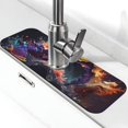 thumbnail image 1 of Fuzoiu Explosive Fluid Splash Art Print Kitchen Faucet Suction Pad, Sink Splash Guard Faucet Mat, Faucet Handle Drip Catcher Tray Drying Mat For Bathroom Kitchen Bathroom Countertop, 1 of 7