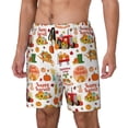 thumbnail image 1 of Fuzoiu Fall Farm Pumpkin Print Men's Swim Shorts,Quick-Dry Double-Layer Swim Trunks,Board Trunks,Beach Shorts Swimwear Bathing Suits-Medium, 1 of 6