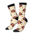 thumbnail image 1 of Fuzoiu Fall Turkey Print Athletic Crew Socks for Men & Women,Casual Crew Socks,Above Ankle Crew Socks for Business, Casual, 1 of 6