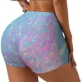thumbnail image 1 of Fuzoiu Fantasy Gradient Print Women's Workout Shorts,Workout Biker Shorts Women,Exercise Fitness Shorts,Scrunch Short, Athletic Shorts for Gym Yoga Running Sport Active-Large, 1 of 8