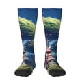 thumbnail image 1 of Fuzoiu Fantasy Treehouse Planet Scene Print Adult Stockings,Crew Socks,Unisex Fashion Socks, Casual Sports Socks,Comfortable Crew Socks for Everyday Wear and Sports, 1 of 6