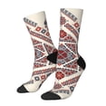 thumbnail image 1 of Fuzoiu Fashion Tatreez2 Print Athletic Crew Socks for Men & Women,Casual Crew Socks,Above Ankle Crew Socks for Business, Casual, 1 of 6
