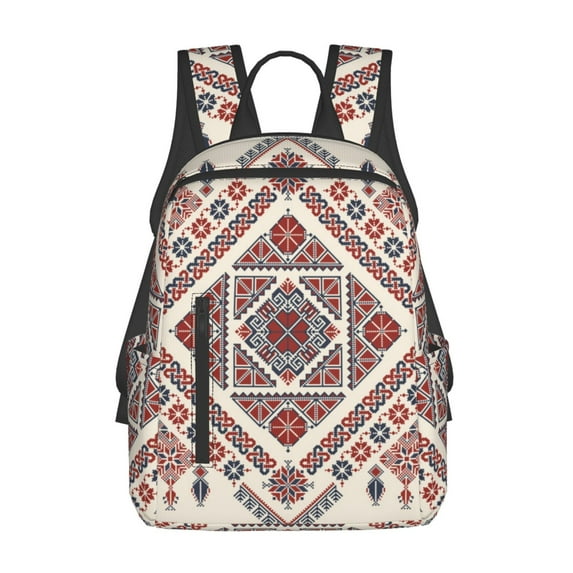 Fuzoiu Fashion Tatreez2 Print Lightweight Daypack,Weekender Bag for Men and Women, Travel Backpack with Padded Straps for School, Travel & Work