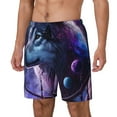 thumbnail image 1 of Fuzoiu Feathered Wolf Print Men's Swim Shorts,Quick-Dry Double-Layer Swim Trunks,Board Trunks,Beach Shorts Swimwear Bathing Suits-3X-Large, 1 of 6