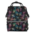 thumbnail image 1 of Fuzoiu Feathers And Butterflies Print Diaper Bag Backpack,Baby Essentials Travel Tote,Multi function Waterproof Diaper Bag, Travel Essentials Baby Bag - Unisex, 1 of 6