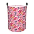 thumbnail image 1 of Fuzoiu Festive Christmas Stocking Cheer Print Circular Hamper,Laundry Basket with Handle,Collapsible Laundry,Dirty Clothes Storage Basket,for Bedroom Bathroom Dorm Living Room-Medium, 1 of 6