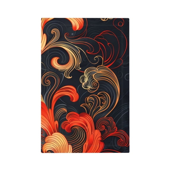Fuzoiu Fiery Floral Pattern Print Single Duplex Outlet Cover Plate, Light Switch Cover, for Receptacle Light Switch, Switch Cover Decorative Wallplate-Style V