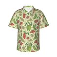 thumbnail image 1 of Fuzoiu Finger Lime Fruits Print Hawaiian Shirt for Men, Summer Beach Casual Short Sleeve Button Down Shirts, Men’s Beach Summer Shirts with Pocket,XX-Large, 1 of 7