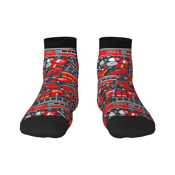 Fuzoiu Fire Sign Print Adult Socks, Crew Moisture-wicking Socks, Unisex Cushion Crew Socks,Casual Sports Ankle Socks